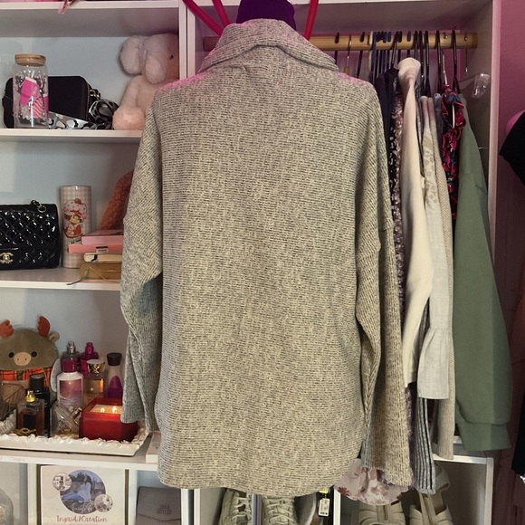 Max Studio Light Gray Cowl Neck Sweater - Picture 2 of 7